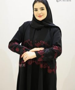 Alternative view of ألوان الجميلة  - عباية سوداء هاري نص كلوش بتصميم ناعم