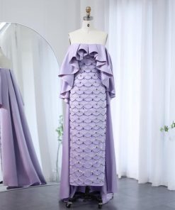 سمارا بوتيك - فستان سهرة فاخر بنفسجي من سمارا بوتيك-S19