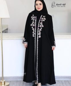 Alternative view of ألوان الجميلة  - عباية مطرزة كريب اندونيسي فخمة للمناسبات