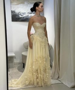 سمارا بوتيك - فستان ليموني لتوديع العزوبية من سمارا بوتيك-P84