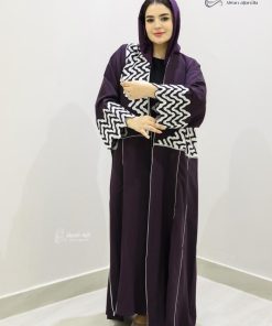 ألوان الجميلة  - عباية هاري كريب اندونيسي عنابي