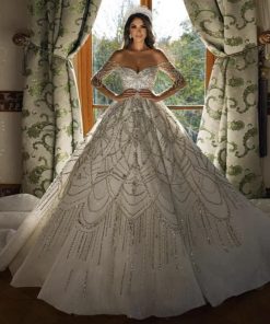 سمارا بوتيك - فستان زفاف ليلة العمر تطريز يدوي من سمارا بوتيك-W2