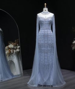 سمارا بوتيك - فستان أعراس جديد مع أكمام الكيب من سمارا بوتيك-A128
