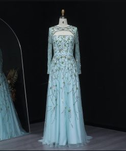 سمارا بوتيك - فستان أعراس فاخر بأكمام طويلة من سمارا بوتيك-A119