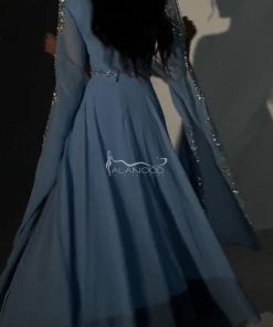 Alternative view of العنود للأزياء - جلابيه تطريز راقي فخمة للمناسبات بتصميم سماوي ملكي