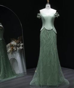 سمارا بوتيك - فستان سهرة اخضر من سمارا بوتيك-E134