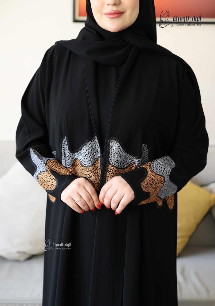 ألوان الجميلة - عباية تموجات لورين - كريب إندونيسي - الصورة 2