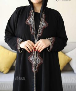 Alternative view of ألوان الجميلة  - عباية أميرة الشرق – سوداء كريب إندونيسي بتطريز فاخر