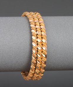 Alternative view of مجوهرات فارس - غوايش ذهب مبروم عريض صب