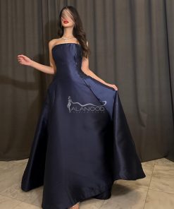 Alternative view of العنود للأزياء - فستان غنج 2 قطعة ميكادو كحلي - روعة الأناقة مع العنود
