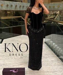 Alternative view of كنوا للملابس - فستان جوخ فاخر بتطريز وخرز أنيق، إطلالة راقية ودافئة