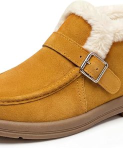 أمازون سيليكتيف - Allegra K Women's Snow Non-Slip Warm Shoes Lightweight Flexible Durable Boots, Coffee