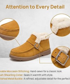 Alternative view of أمازون سيليكتيف - Allegra K Women's Snow Non-Slip Warm Shoes Lightweight Flexible Durable Boots, Coffee