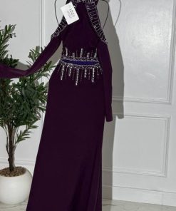 Alternative view of كنوا للملابس - فستان انيق بتطريز مفتوح من الظهر