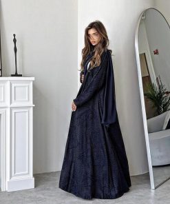 ⁦عبايات روز - كوبرو فيسكوز مقصّب تركي طبيعي⁩ - الصورة ⁦4⁩