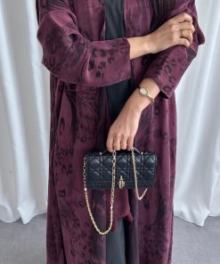 ⁦عبايات روز - فيسكوز لوسيل جاكار تركي طبيعي⁩ - الصورة ⁦4⁩