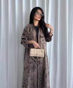 ⁦عبايات روز - لوسيل فيسكوز ذهبي بوجهين⁩ - الصورة ⁦5⁩