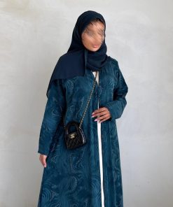 ⁦عبايات روز - لوسيل فيسكوز مقصب تركي طبيعي⁩ - الصورة ⁦5⁩