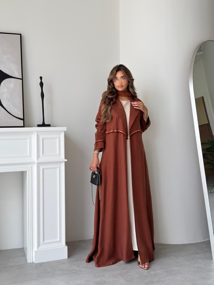 عبايات روز - لينن كوبرو تركي طبيعي 100% - الصورة 3