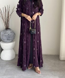 ⁦عبايات روز - فيسكوز لوسيل مقصّب تركي طبيعي⁩ - الصورة ⁦3⁩
