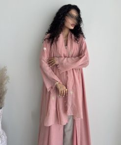 Alternative view of عبايات روز - بيبي بينك مطرزة بذهبي شكل شمس ☀️