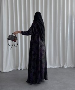 ⁦عبايات روز - لوسيل فيسكوز جاكار تركي طبيعي⁩ - الصورة ⁦4⁩