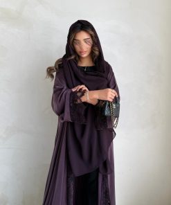 ⁦عبايات روز - كوبرو فيسكوز طبيعي تركي مع دانتيل⁩ - الصورة ⁦5⁩