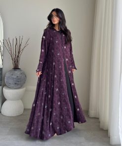 ⁦عبايات روز - فيسكوز لوسيل مقصّب تركي طبيعي⁩ - الصورة ⁦4⁩