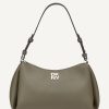 DKNY - أضيفي لمسة جريئة من الألوان إلى إطلالتك مع حقيبة الكتف "DKNY REMY" ذات السحاب العلوي باللون الأخضر النابض بالحياة.