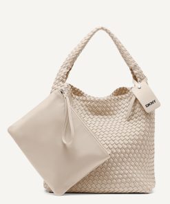 Alternative view of DKNY - حقيبة DKNY "جيزيل" (Giselle Hobo) باللون الأزرق – تصميم عصري وأنيق من النايلون المتين بلمسات من الجلد الصناعي الفاخر