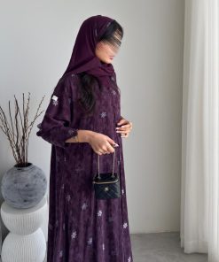 ⁦عبايات روز - فيسكوز لوسيل مقصّب تركي طبيعي⁩ - الصورة ⁦5⁩
