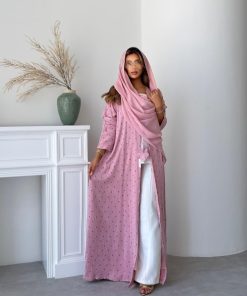 ⁦عبايات روز - كوبرو فيسكوز مقصّب طبيعي ١٠٠٪⁩ - الصورة ⁦5⁩
