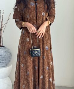 ⁦عبايات روز - لوسيل فيسكوز تركي مقصّب⁩ - الصورة ⁦4⁩