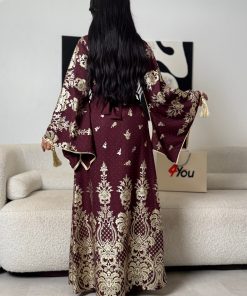 ⁦فور يو - جلابية مغربية مطرزة بلمسات ذهبية فاخرة⁩ - الصورة ⁦4⁩