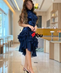 ⁦فور يو - فستان سهرة أنيق بتصميم راقٍ مع ترتر لامع وجاكيت منفصل⁩ - الصورة ⁦4⁩